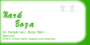 mark boza business card