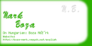 mark boza business card